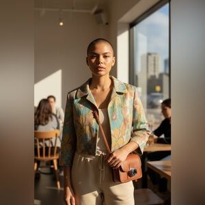 Cropped floral Jacket / Blazer